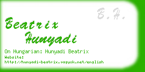 beatrix hunyadi business card